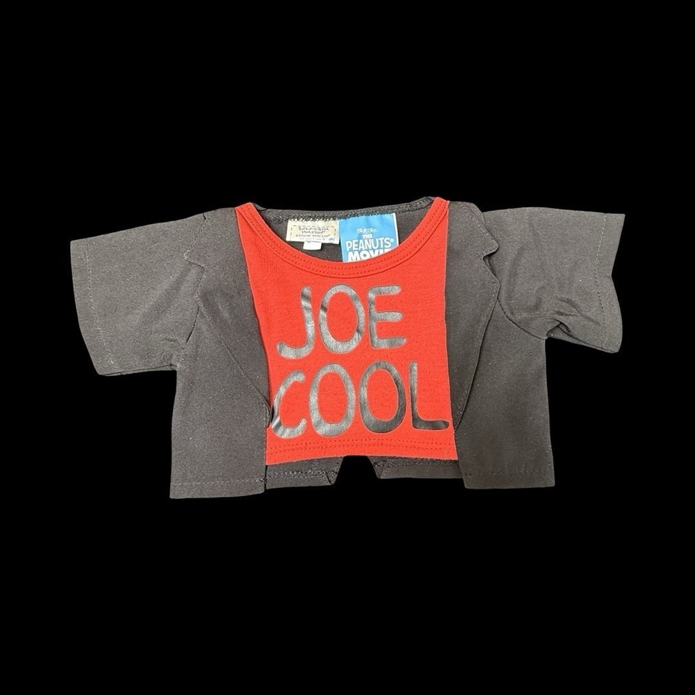 Build a Bear Joe Cool Shirt Snoopy Accessory Red‎ Black Set Charlie Brown